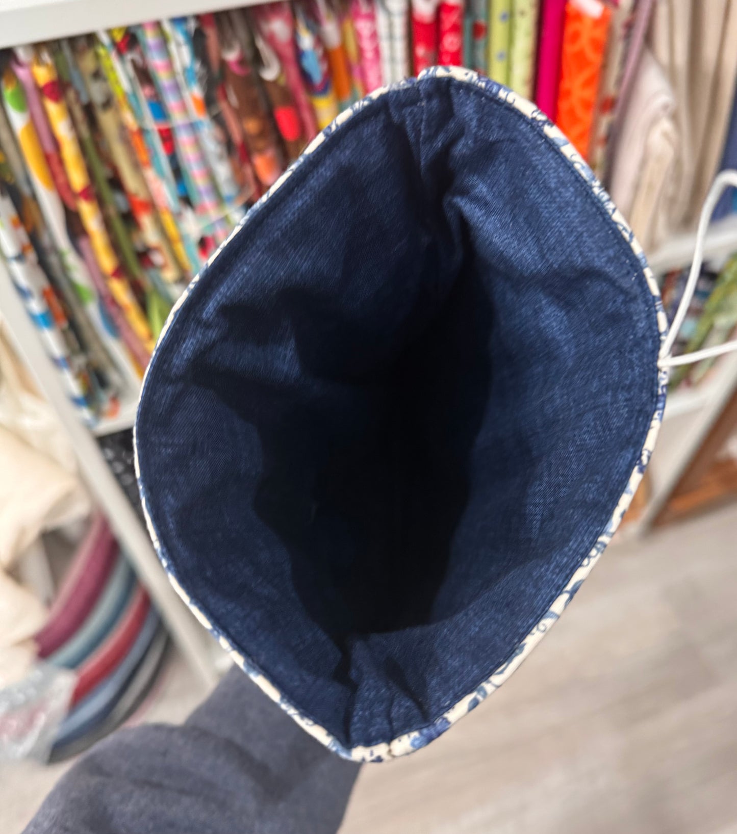 The Blue Floro Quilted Book Cover Sleeve