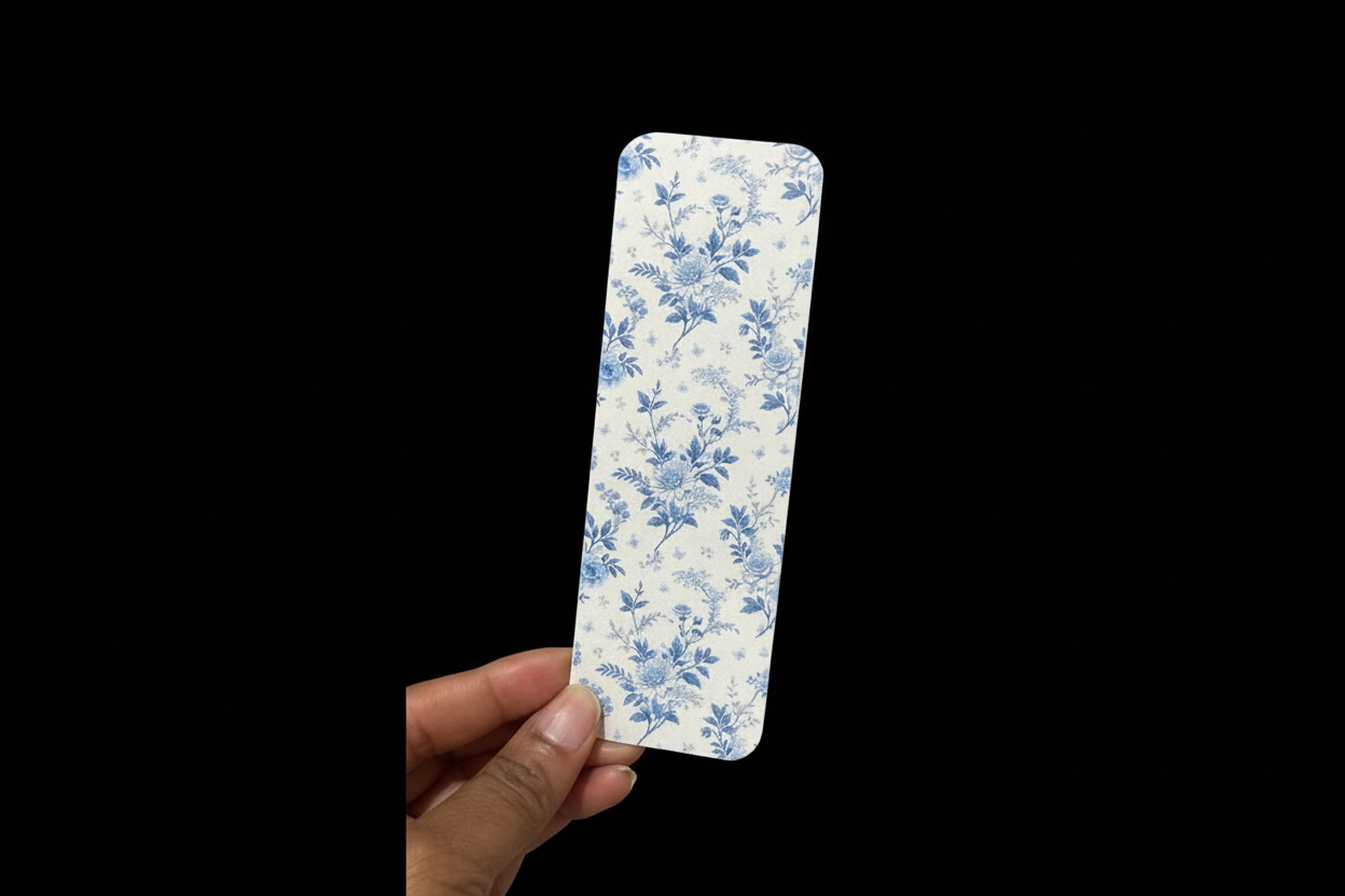 Blue Floral Cottage Bookmark