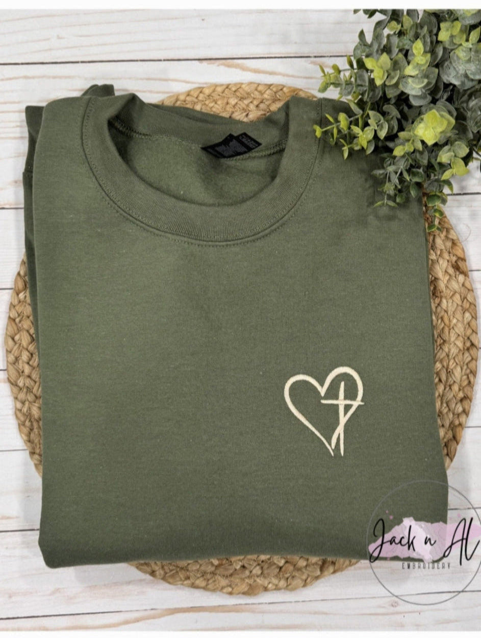 Heart Cross Sweatshirt