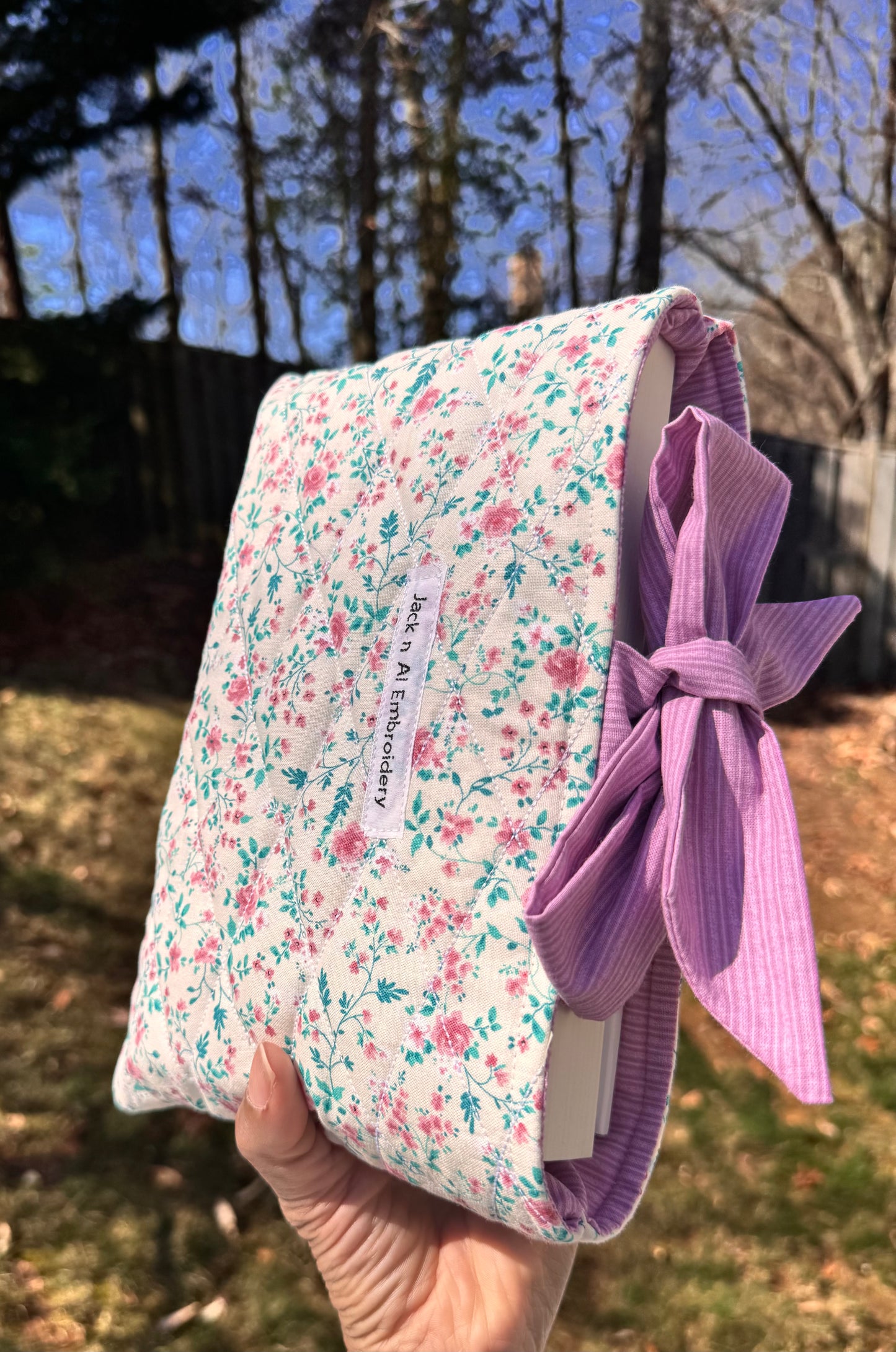 Rose Petal Pink Quilted Bible/Book Cover Sleeve