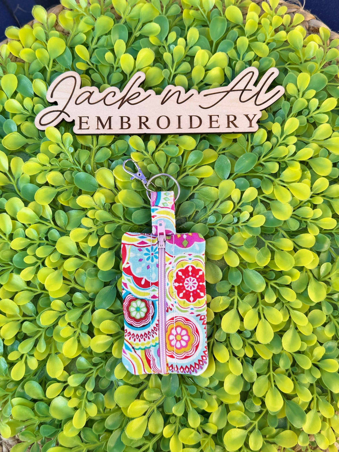 Multi-Color Fiesta Lip Balm Zipper Pouch