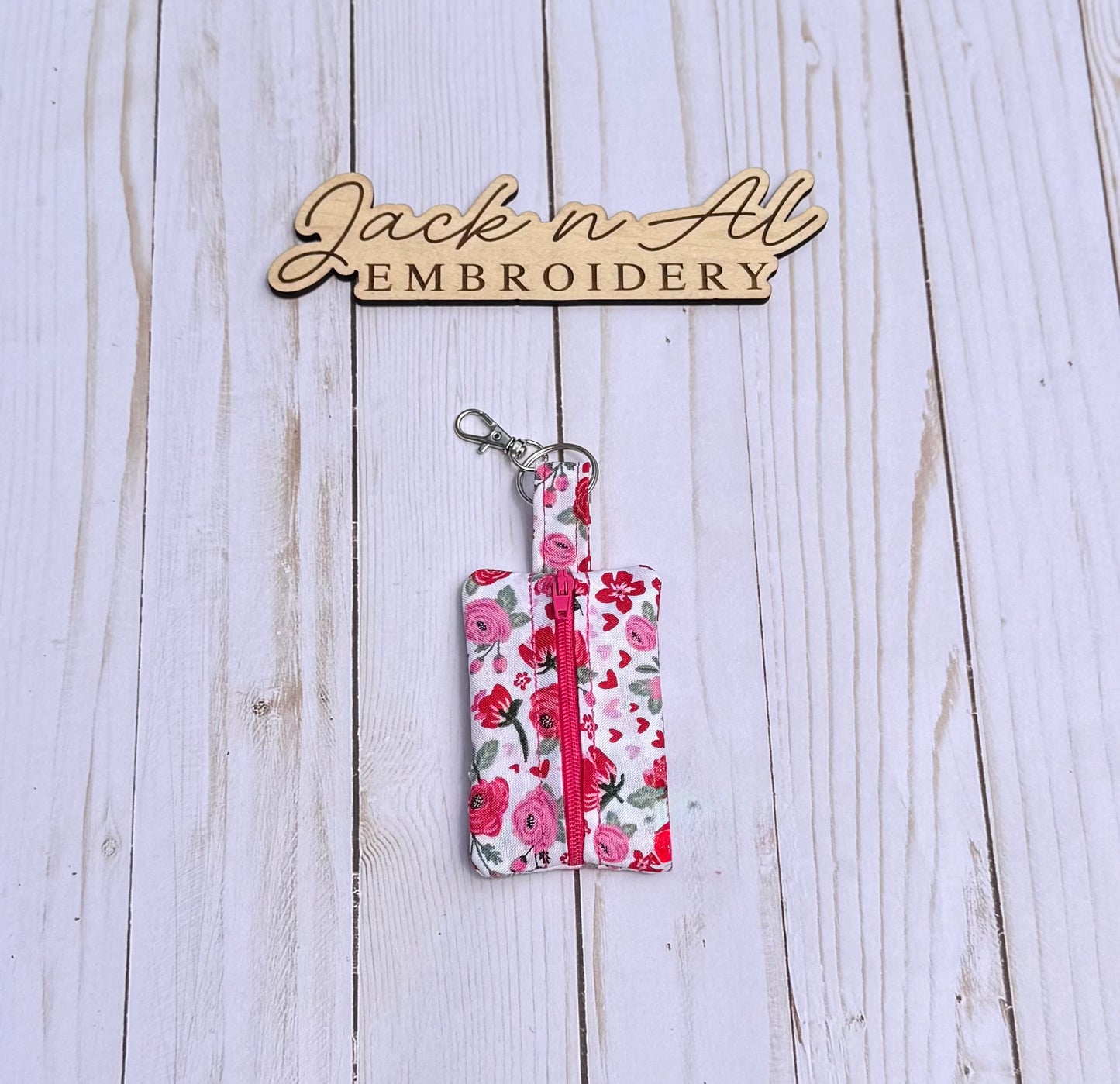 Heartsy Floral Lip Balm Zipper Pouch
