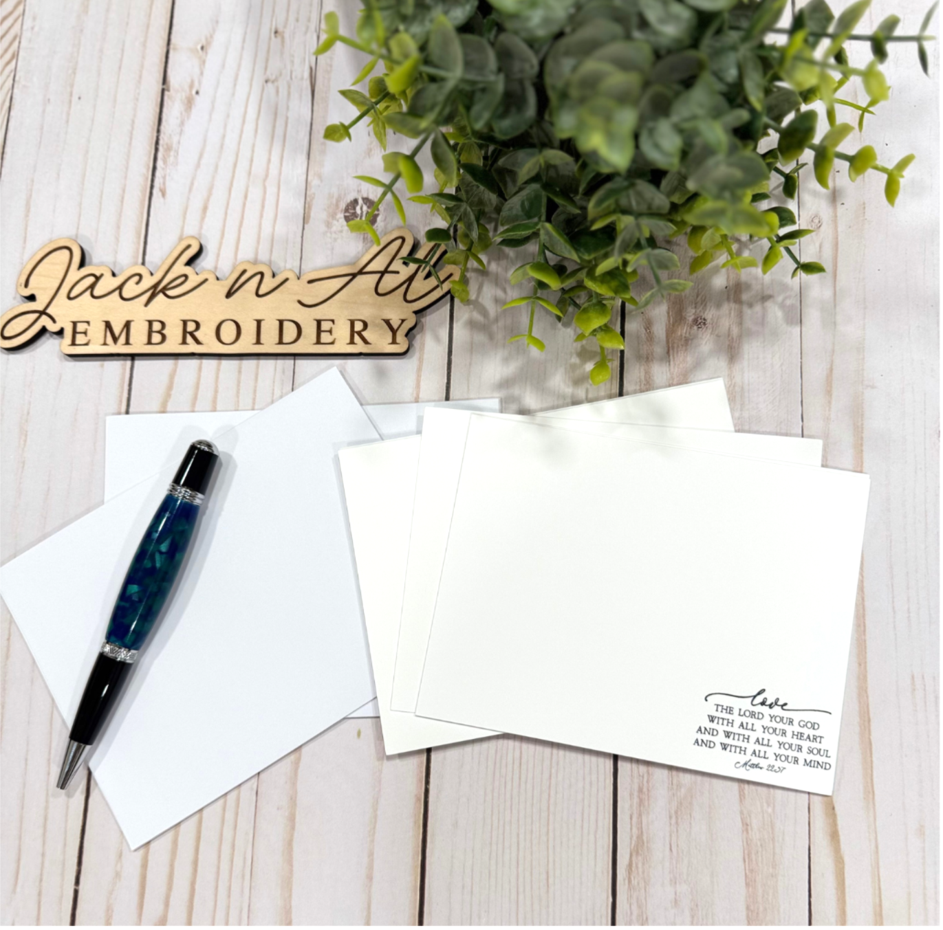 Love the Lord God with All Your Heart Note Card Stationary