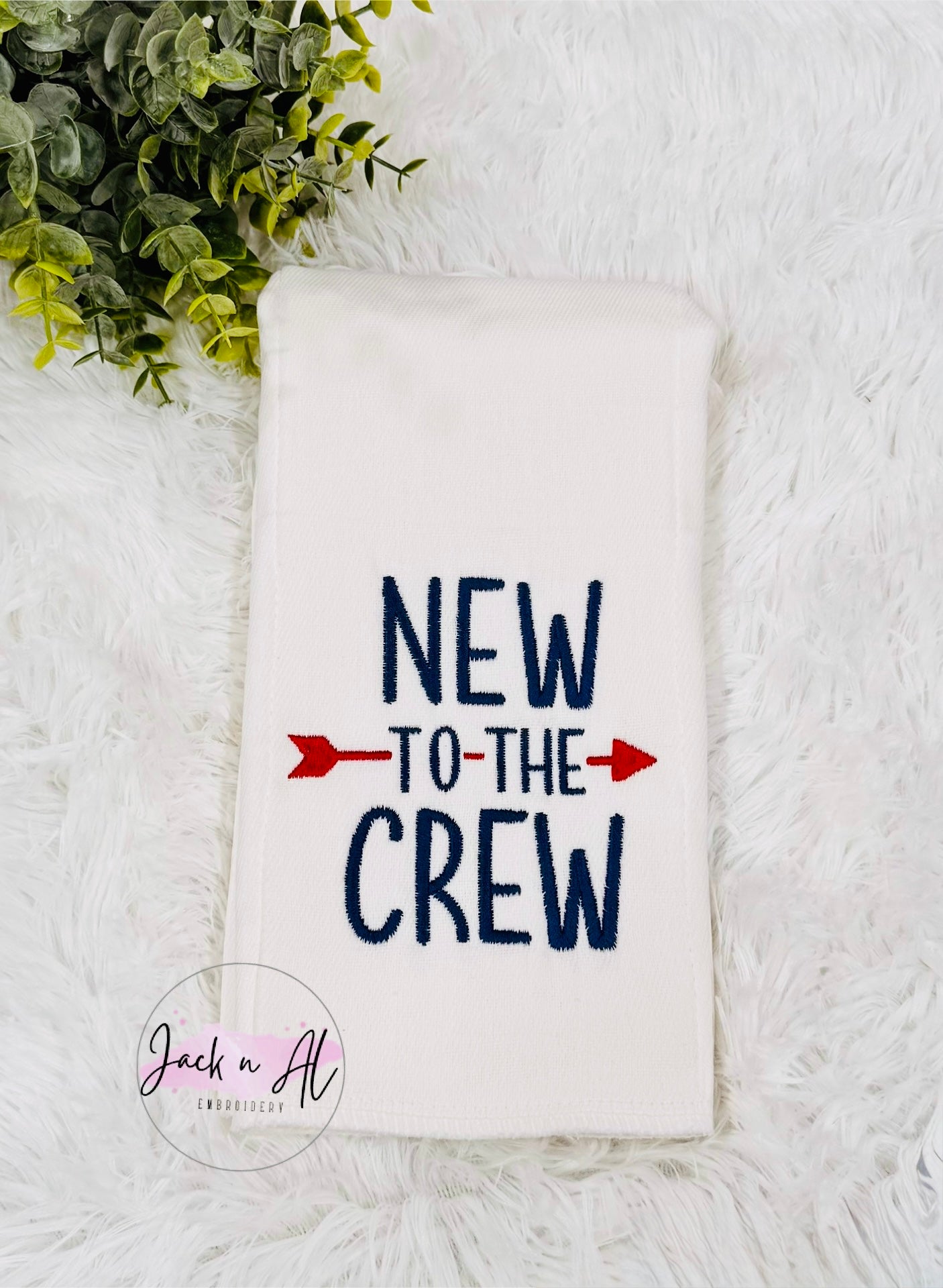 New to the Crew Burp Cloth