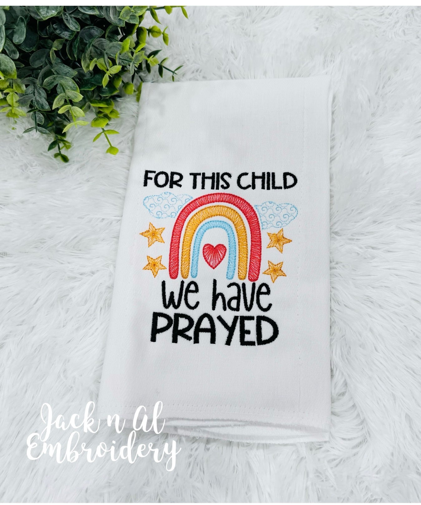 For this Child We Have Prayed Burp Cloth