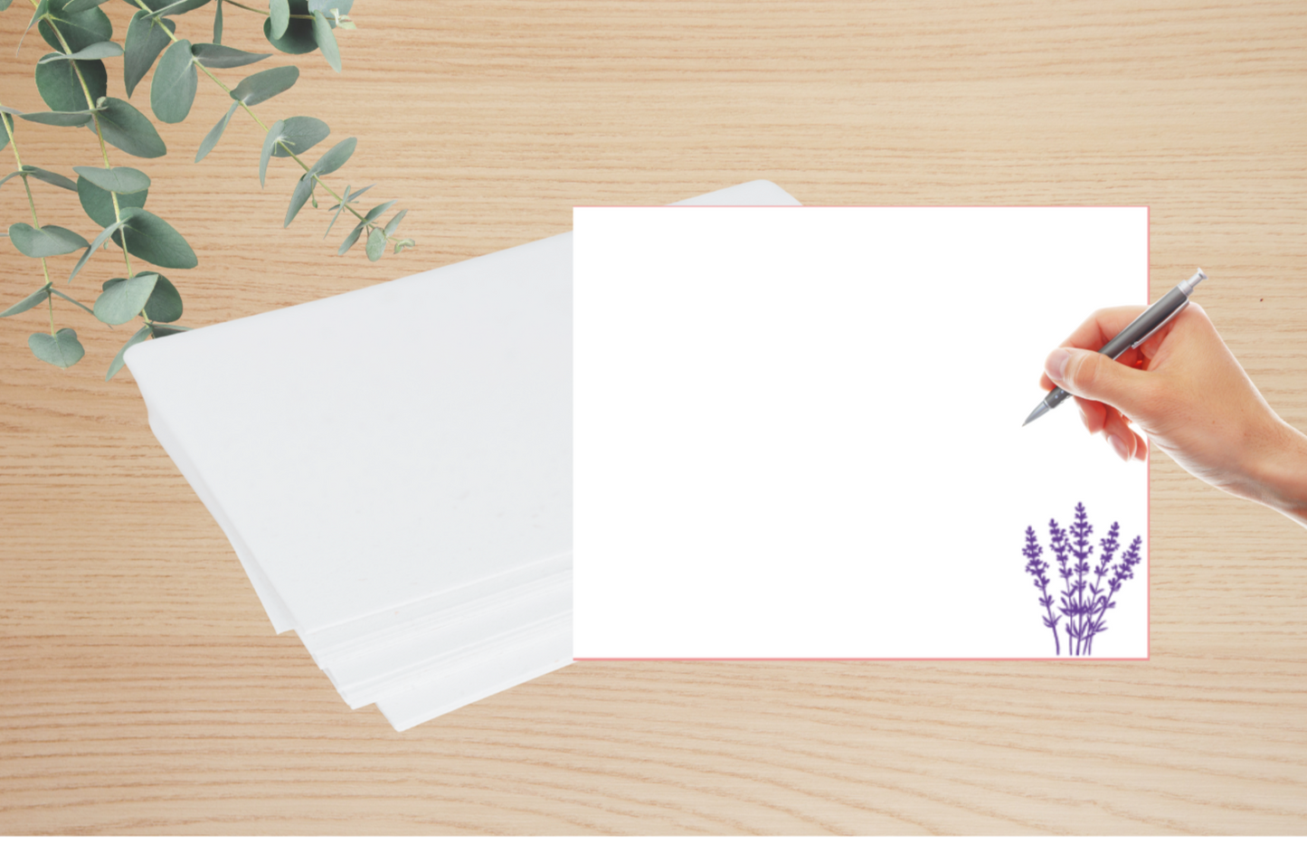 Lavender Set Note Card Stationery