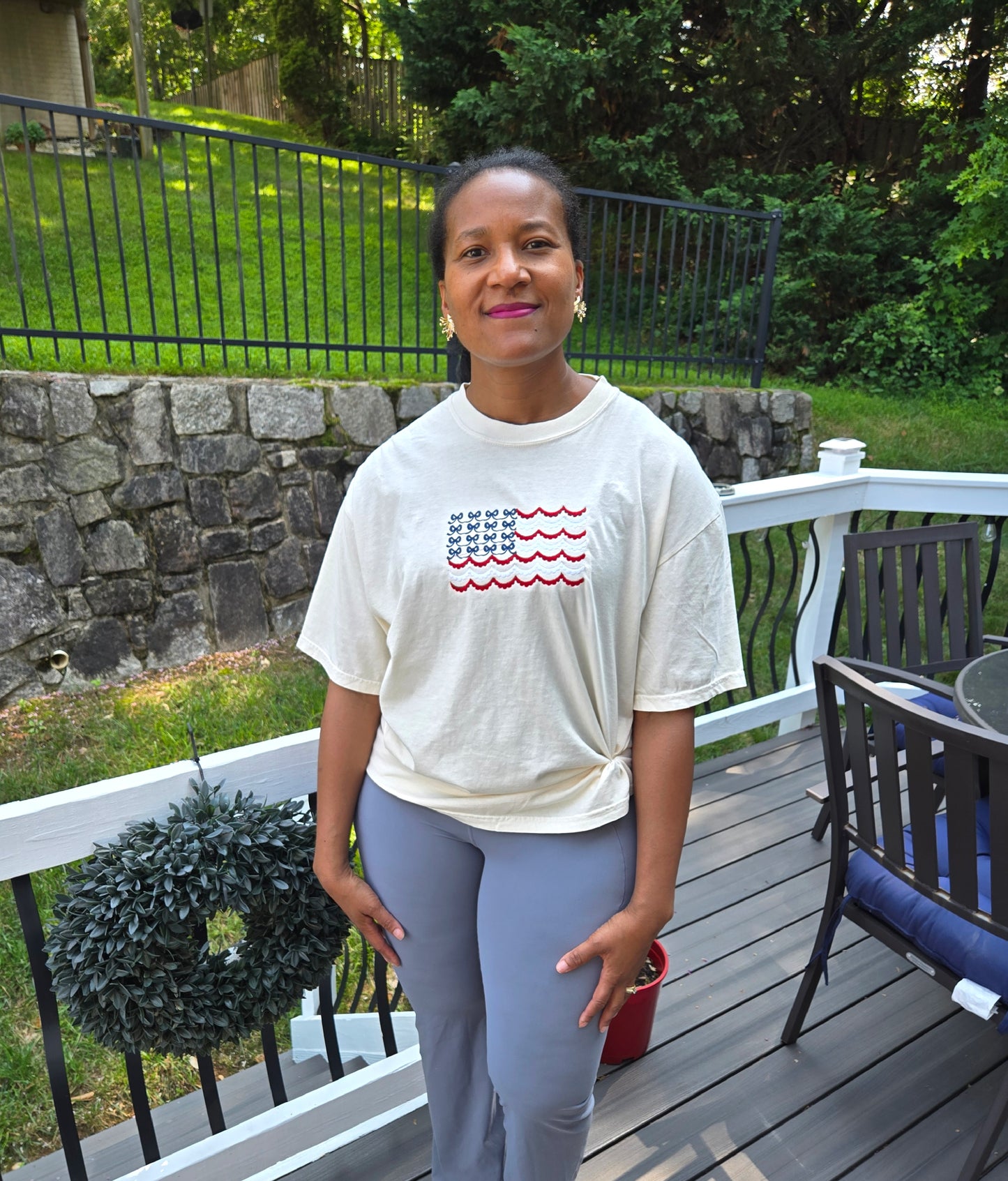 American Flag Comfort Colors Tee