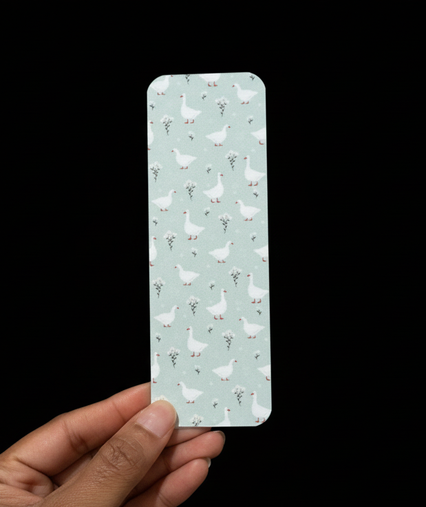 Goose and Florals Bookmark