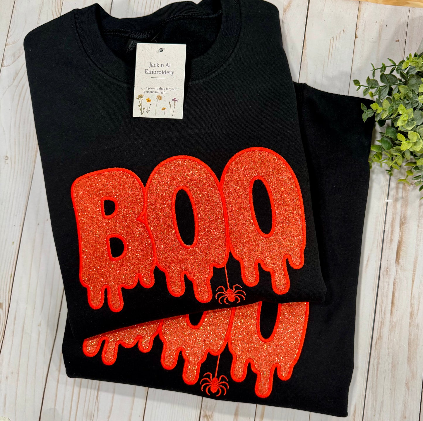 Embroidered BOO Sweatshirt