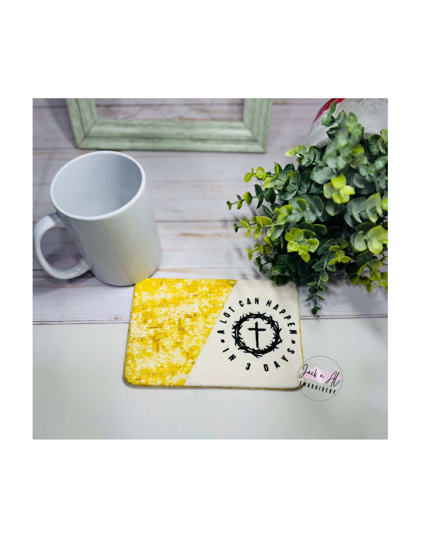 A Lot Can Happen in 3 Days Mug Rug