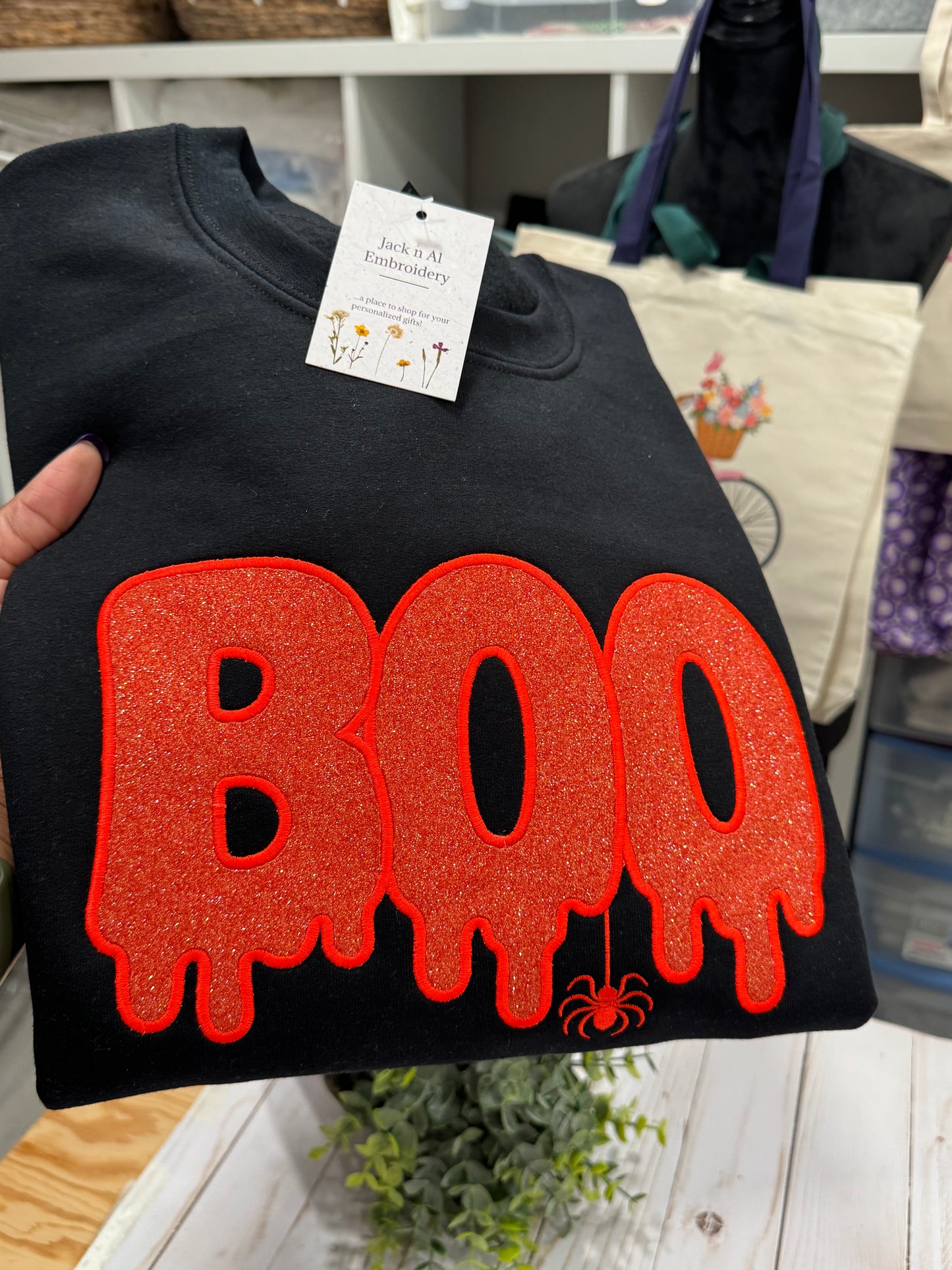 Embroidered BOO Sweatshirt