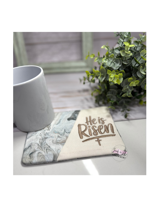 He is Risen Mug Rug