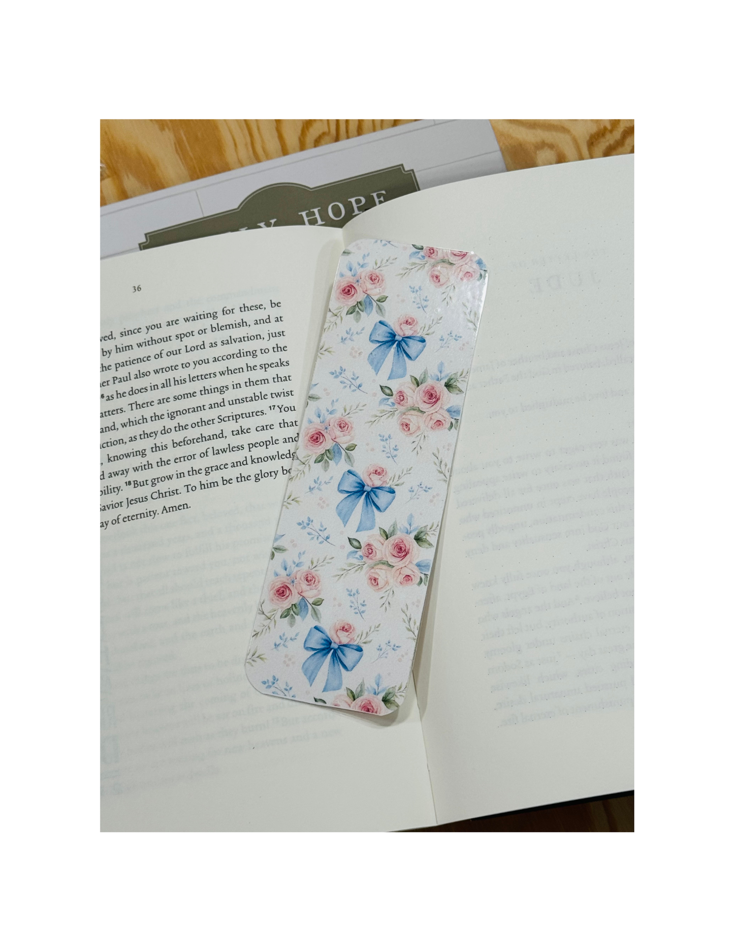 Pink Roses and Bows Bookmark