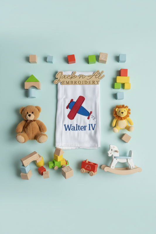 Airplane Burp Cloth