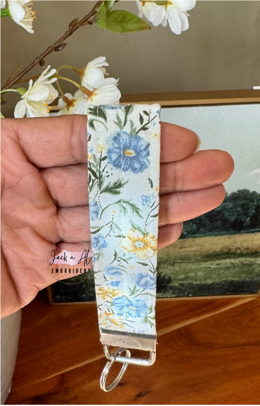The Meadow Floral Keychain Wristlet