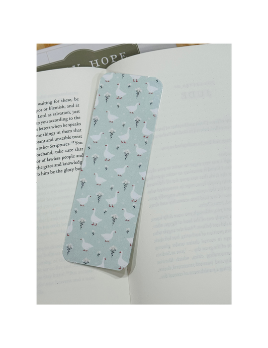 Goose and Florals Bookmark
