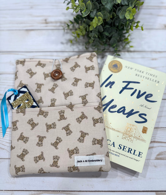 Heirloom Bear Quilted Book Cover Sleeve