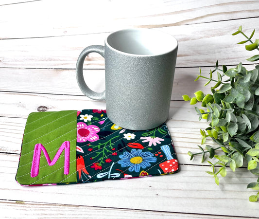 Monogram Mug Rug - Green