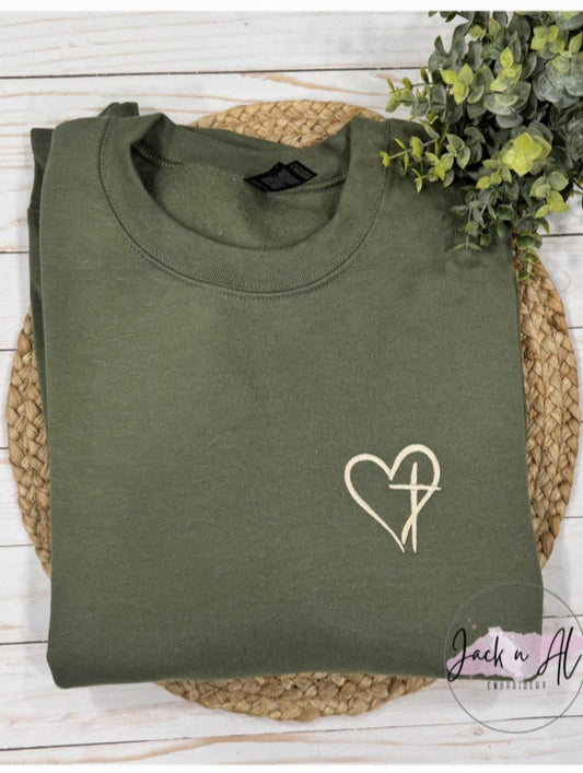 Heart Cross Sweatshirt