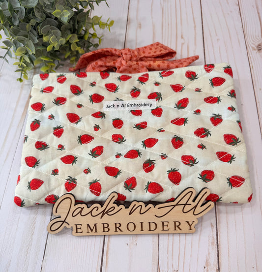 The Strawberry Cream Quilted Bible/Book Cover Sleeve