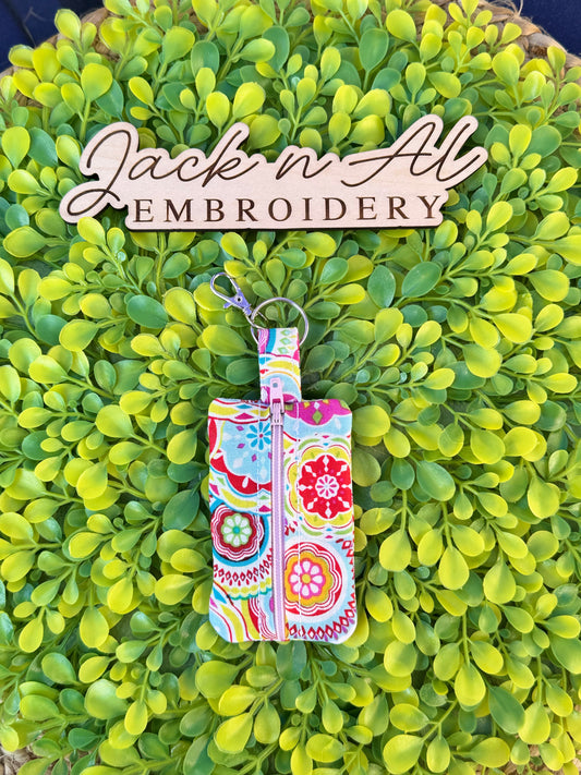 Multi-Color Fiesta Lip Balm Zipper Pouch