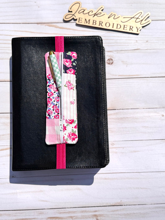 Preppy Flowers Patch Pen Holder