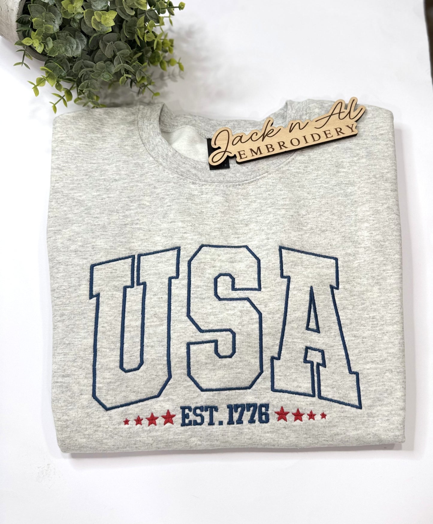 USA Est Embroidered Sweatshirt