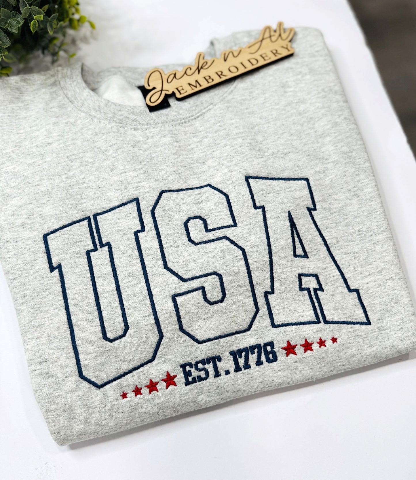 USA Est Embroidered Sweatshirt