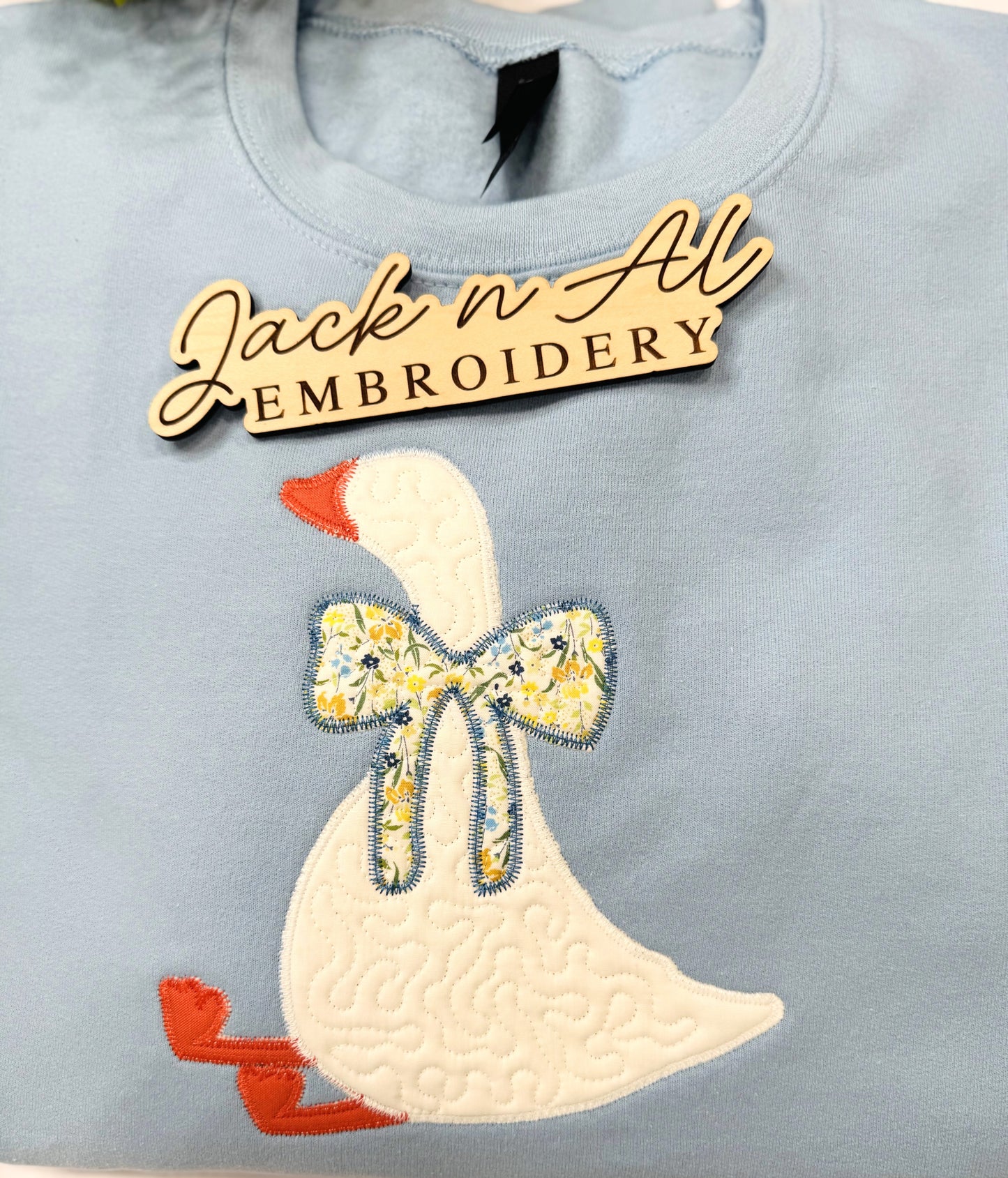 Quilted Goose Embroidered Sweatshirt
