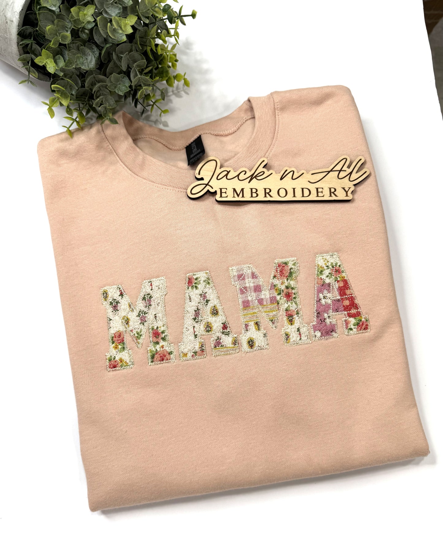 Quilted Embroidered MAMA Sweatshirt