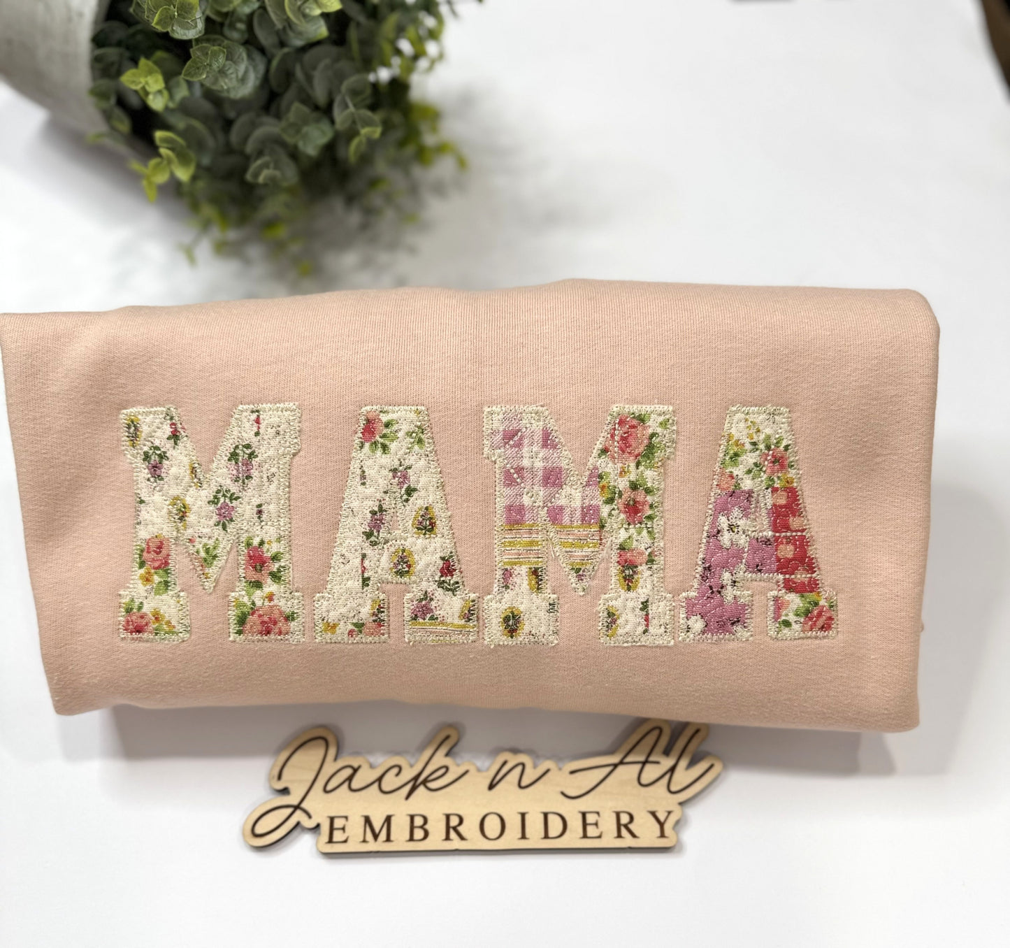 Quilted Embroidered MAMA Sweatshirt