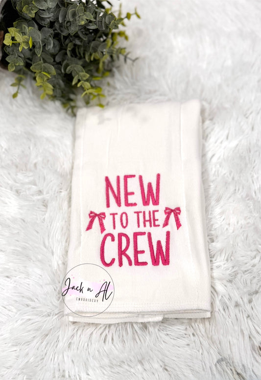 New to the Crew Coquette Bow Burp Cloth