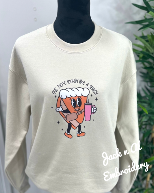 Out here Looking like a Snack Thanksgiving Pie Sweatshirt