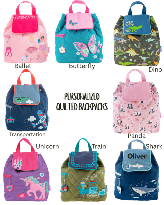 Personalized Quilted Backpack by Stephen Joseph