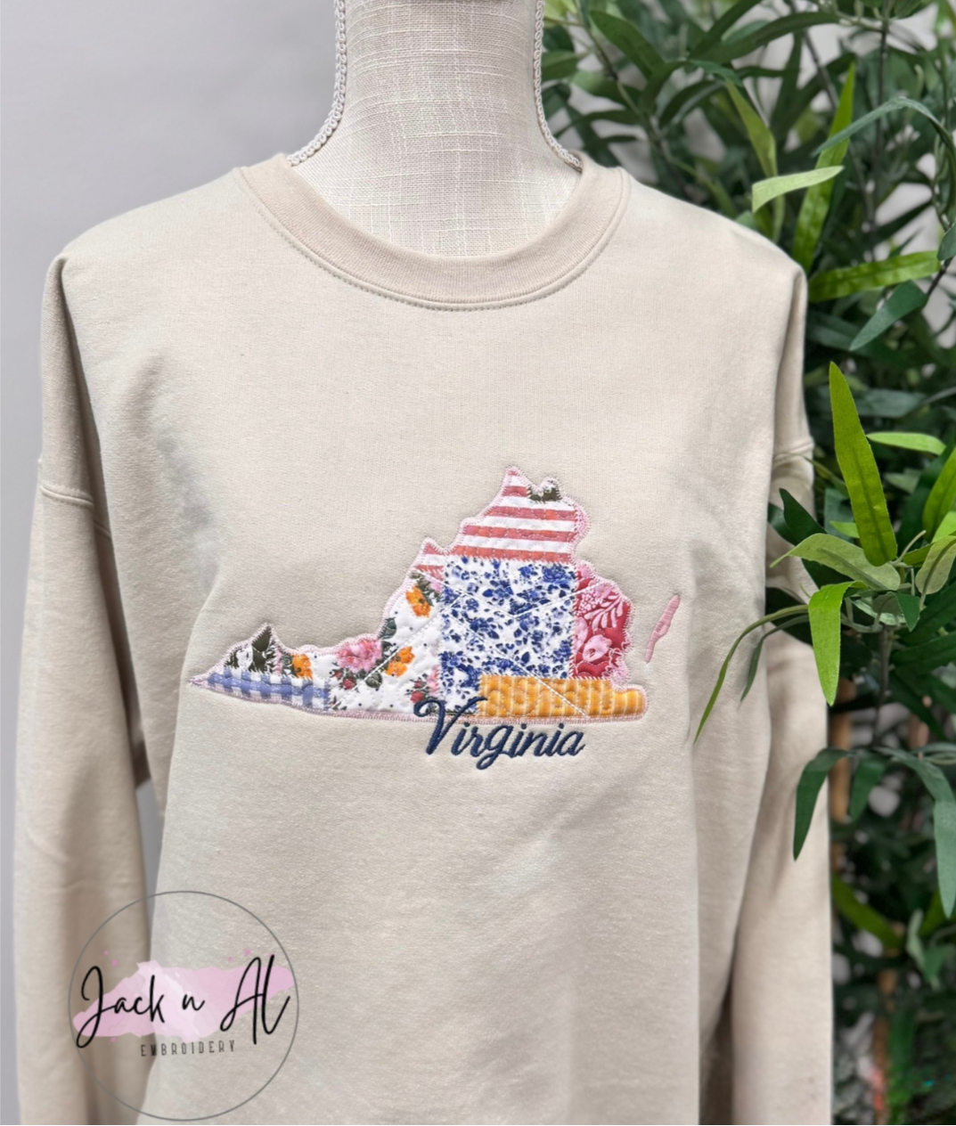 State of VA Quilted Sweatshirt