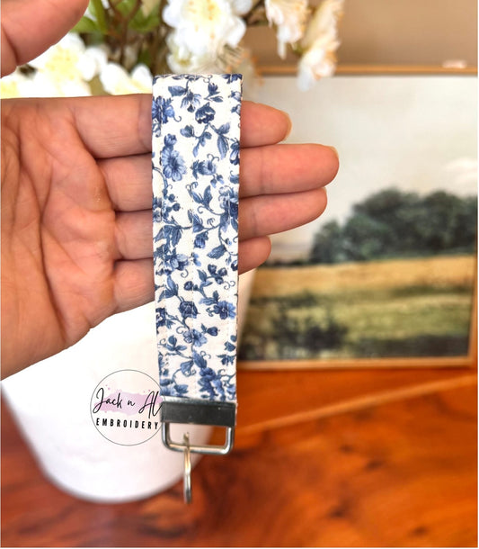 The Blue Floro Keychain Wristlet