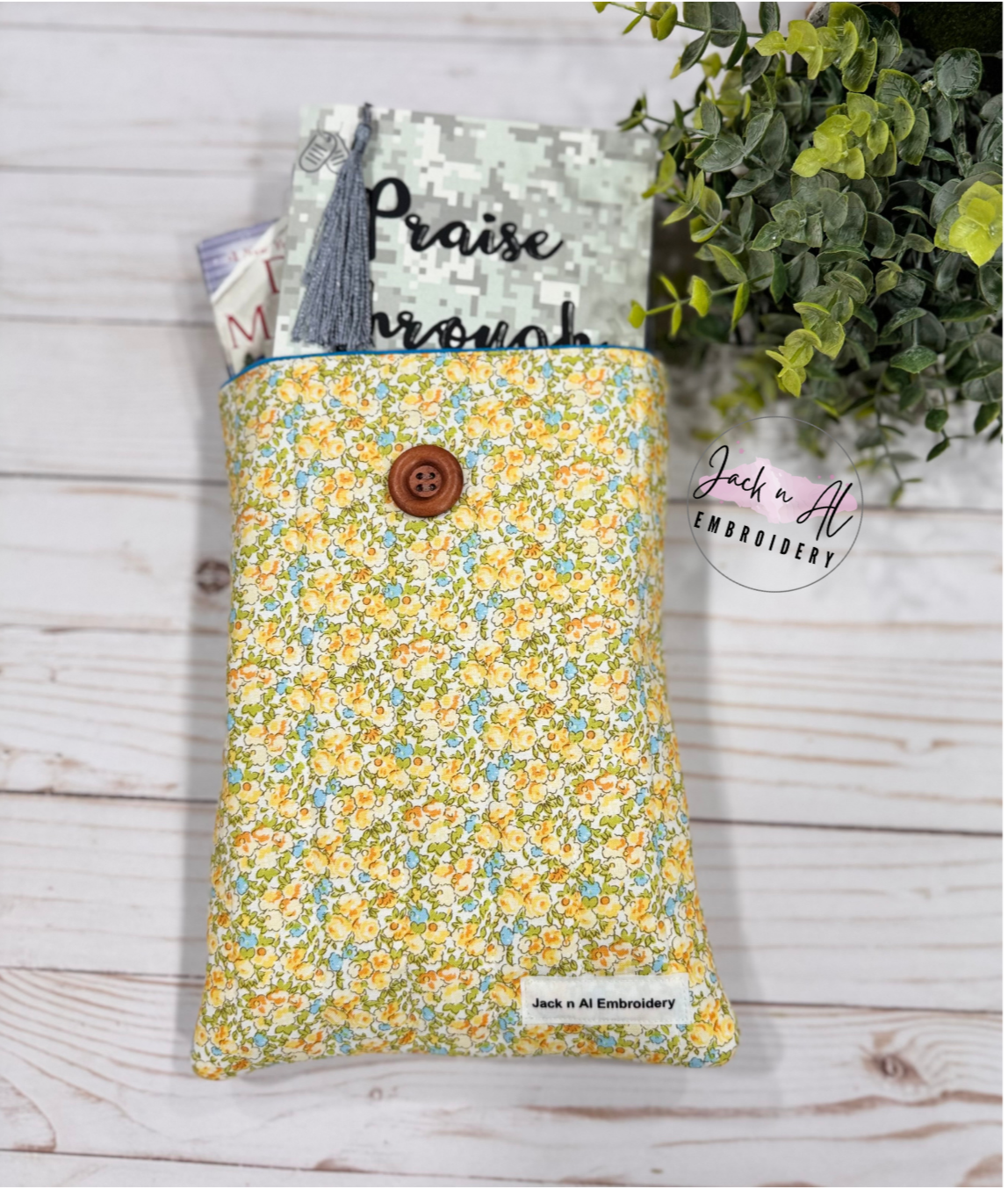 The Vintage Floral Quilted Book Cover Sleeve