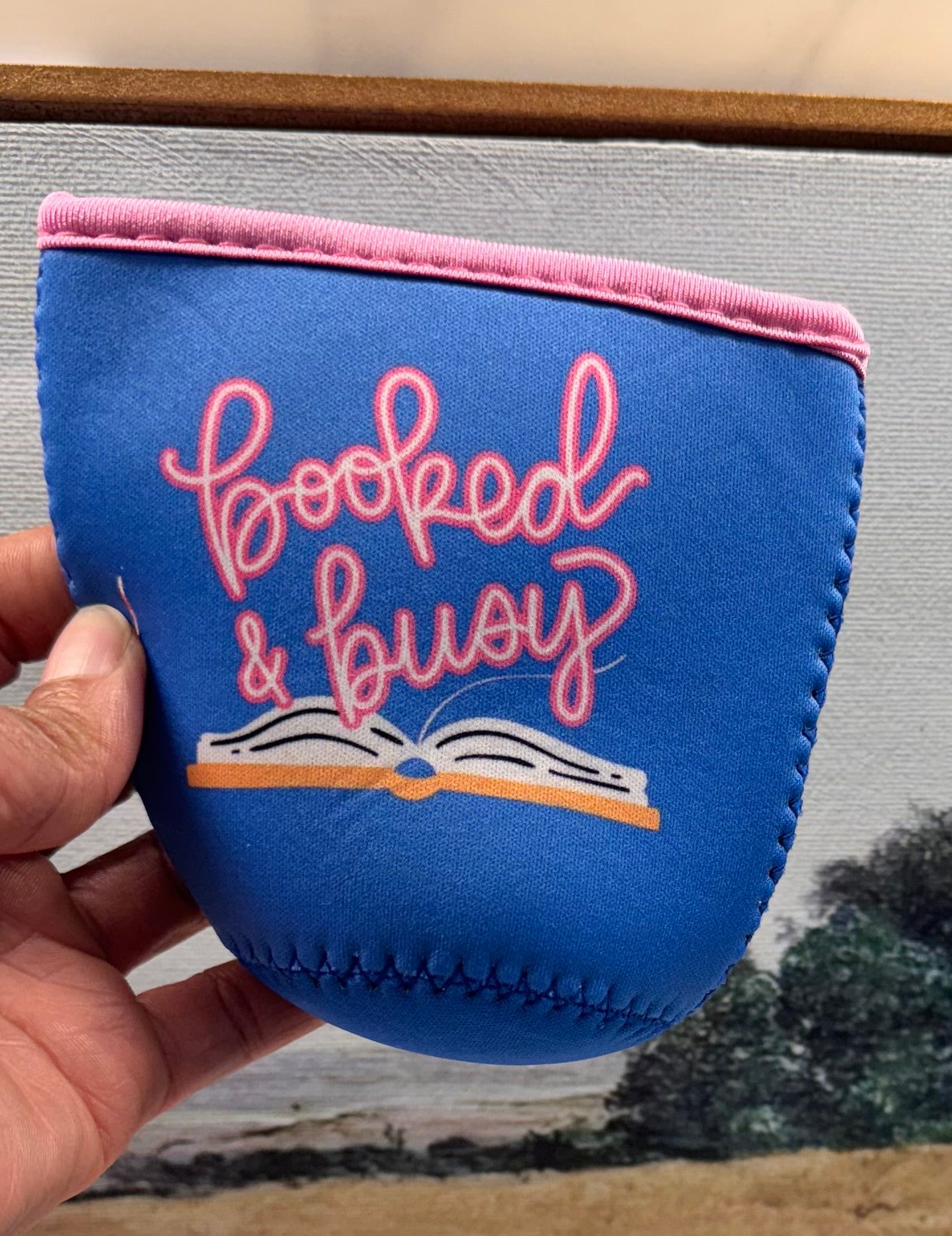 Booked and Busy Cup Cozy Sleeve - small