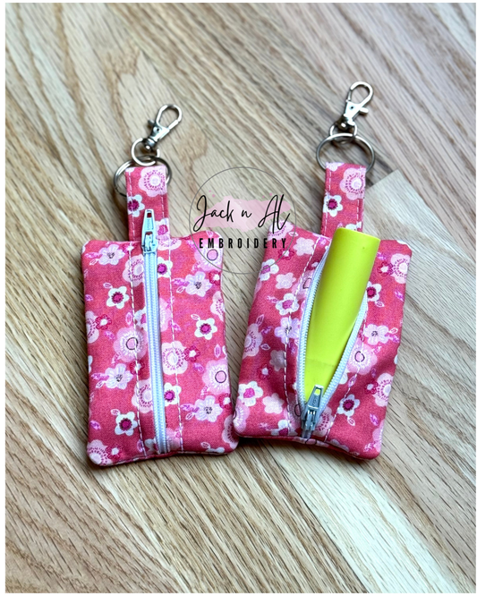 Pink Floral Lip Balm Holder